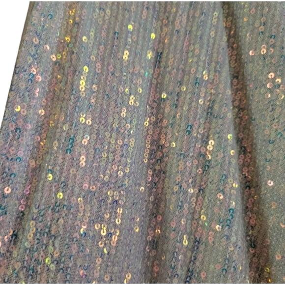 Mac Duggal NWT Iridescent Sequin Tiered Ruffle Maxi Gown Size 12 Formal Evening - Picture 10 of 12